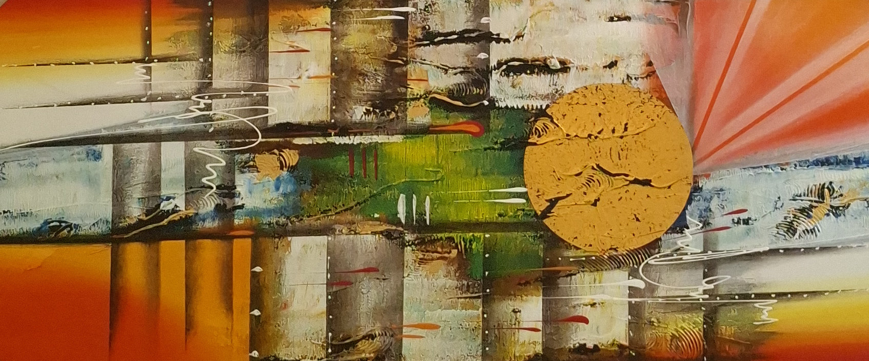 Abstract art with geometric shapes and colors